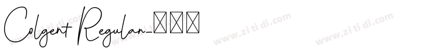 Colgent Regular字体转换